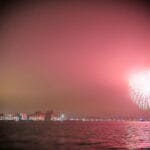 Molenfeuerwerk in Stralsund am Hafen