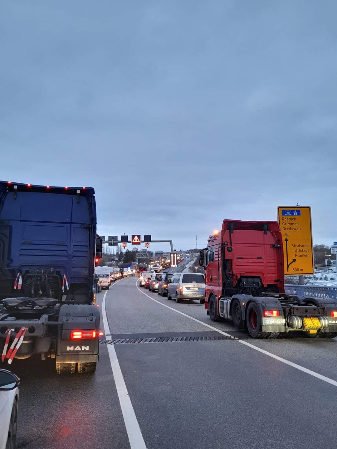 Autokorso und Kundgebung in Stralsund