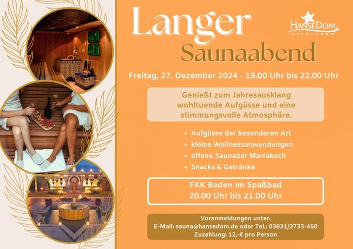 Langer Saunaabend zum Jahresausklang