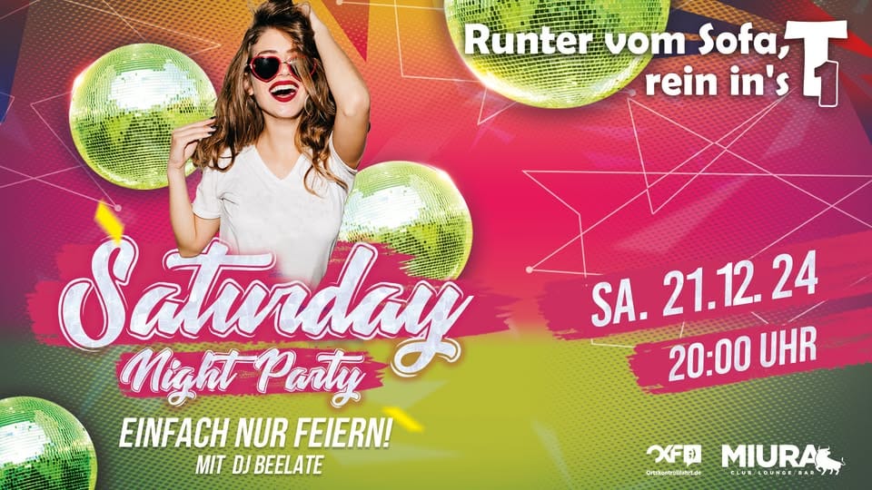 Saturday Night Party mit DJ Beelate