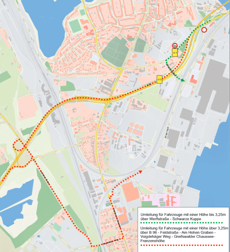 Sperrung Werftstrasse