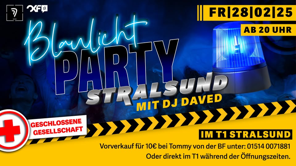 Blaulichtparty Stralsund