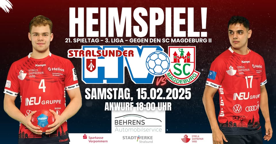 Heimspiel: Stralsunder HV vs. SC Magdeburg II